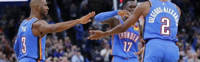  亚历山大30+10雷霆屠公牛  